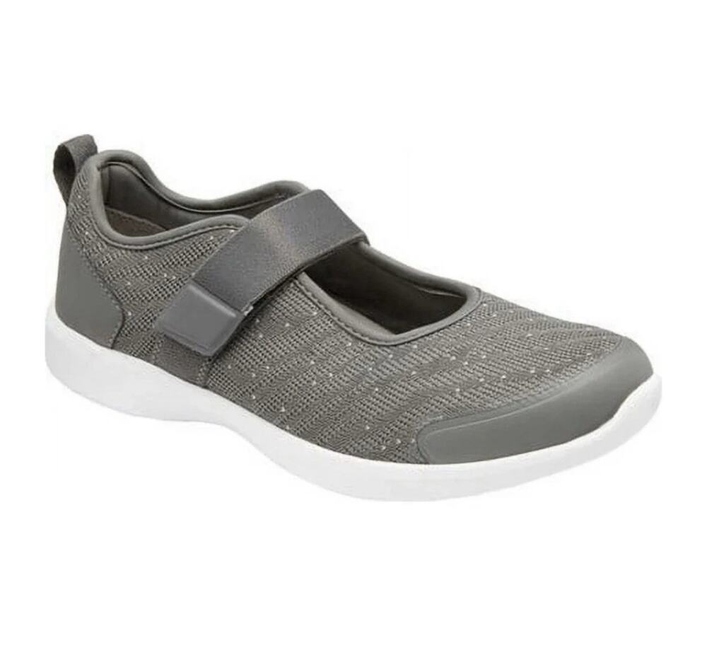 Vionic Jessica Mary Jane Shoes Womens 8 Gray White Dot Walking Comfort NWOT